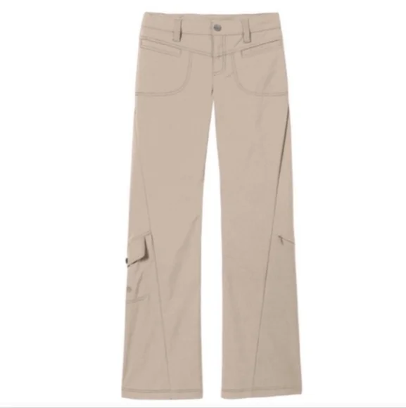 ATHLETA Dipper Tan Cargo Pants Bootcut SZ 12P - Picture 2 of 10